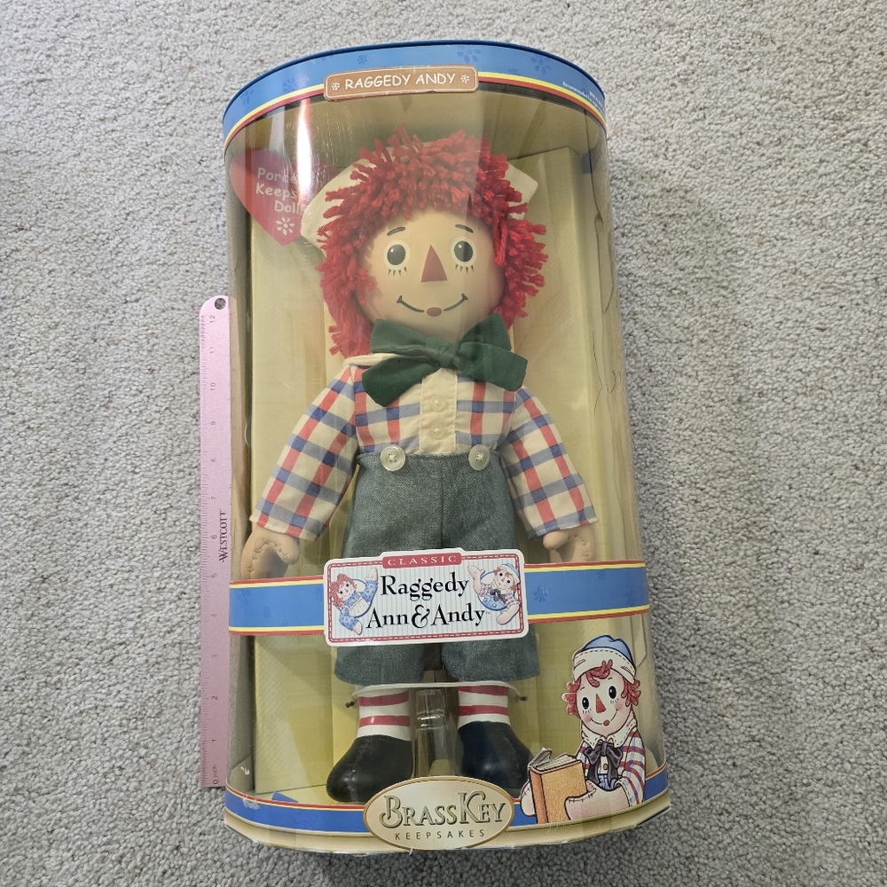 💙Raggedy Andy Doll with Red Hair and Blue Outfit